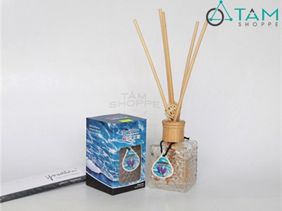 Bộ tinh dầu tự khuếch tán lọ thủy tinh vuông 200ml